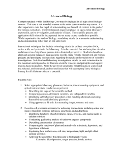 Advanced Biology - Mountain Brook Schools