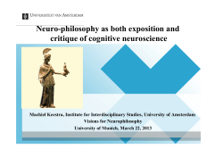 Neuro-philosophy as both exposition and critique of cognitive