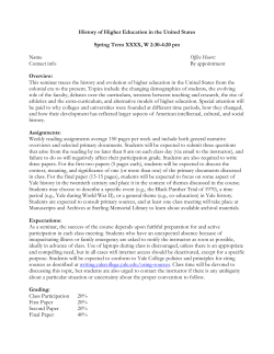 Example Syllabus 1 - Yale College