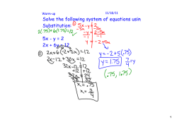 Solve the following system of equations using Substitution: 5x
