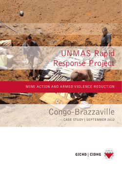 UNMAS rapid response project in Congo-Brazzaville