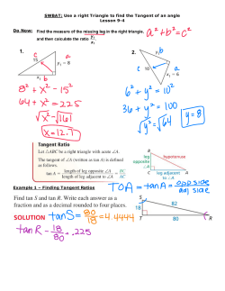 9-4 Tangent Ratio - White Plains Public Schools