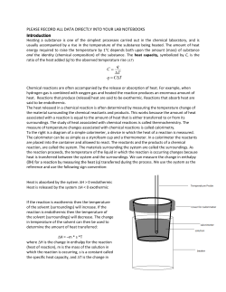 Thermodynamics and Reactions