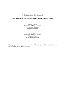 Is Moderation the Best Strategy? Policy Moderation and Coalition