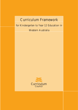 Curriculum Framework Overarching Statement - K