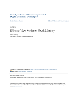Effects of New Media on Youth Ministry