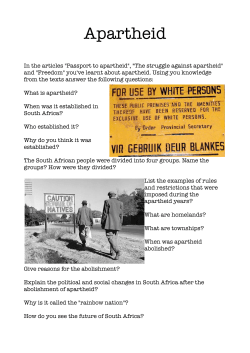 Apartheid