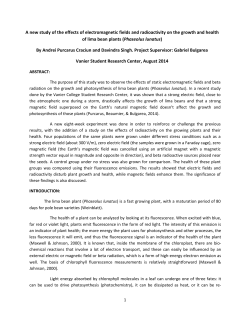 A new study of the effects of electromagnetic fields