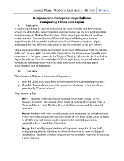 Lesson Plan: Modern East Asian History - USC US