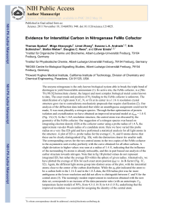 Evidence for Interstitial Carbon in Nitrogenase FeMo Cofactor