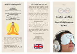 user guide - Ganzfeld Light Mask