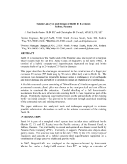 Seismic Analysis and Design of Berth 14 Extension