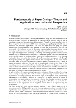 Fundamentals of Paper Drying