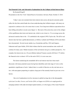 The Financial Crisis and Alternative Explanations for the Collapse in