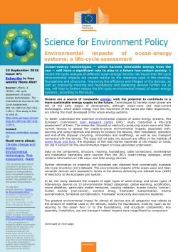 Environmental impacts of ocean-energy systems
