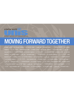 moving forward together - United Nations International School