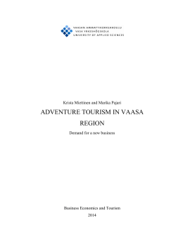 adventure tourism in vaasa region
