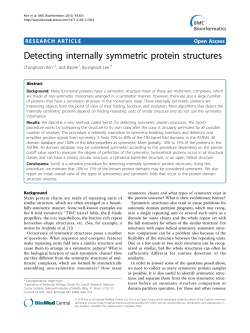 Detecting internally symmetric protein structures