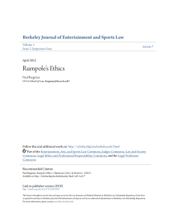 Rumpole`s Ethics - Berkeley Law Scholarship Repository