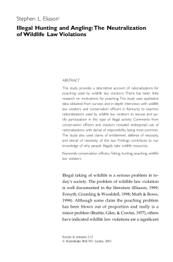 Illegal Hunting and Angling - Animals and Society Institute