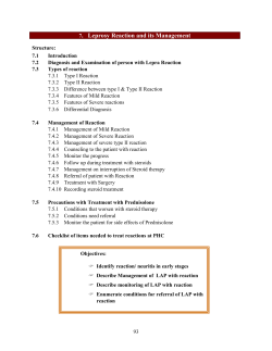 lepra reaction and its management