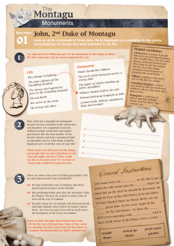 KS2 higher level: Monuments trail (downloadable PDF)