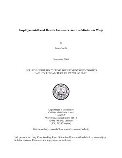 Employment-Based Health Insurance and the Minimum Wage