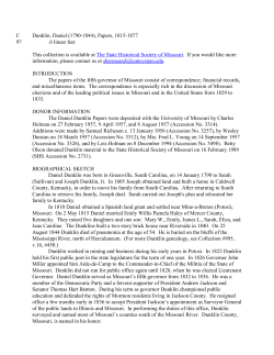 Dunklin, Daniel (1790-1844), Papers, 1815