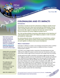 Colonialism and its Impacts - FemNorthNet