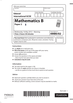 Paper 2 - Edexcel