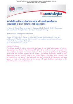 Metabolic pathways that correlate with post