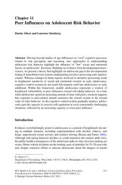 Peer Influences on Adolescent Risk Behavior
