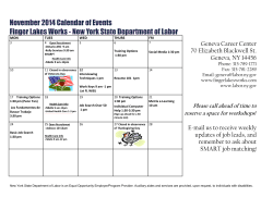 Geneva Career Center 70 Elizabeth Blackwell St