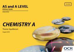 OCR A Level Chemistry A Delivery Guide