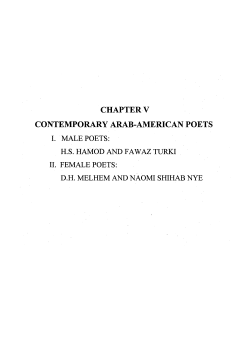 chapter&middot;v contemporary arab-american poets