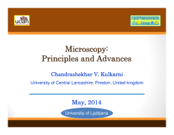 Microscopy: Principles and Advances
