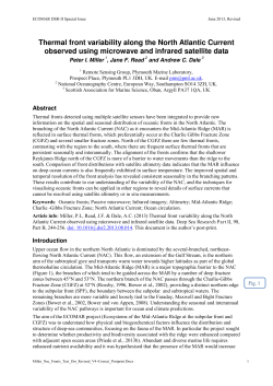 Thermal front variability along the North Atlantic Current