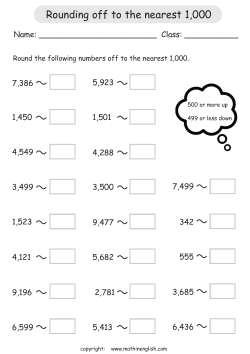 Rounding off to the nearest 1000