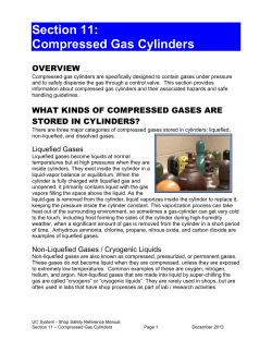 Section 11: Compressed Gas Cylinders