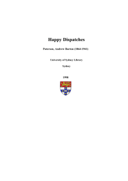 Happy Dispatches - Australian Digital Collections