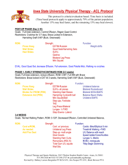 ISU ACL Protocol - Thielen Student Health Center