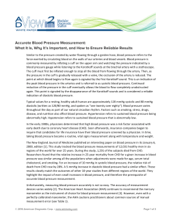 Accurate Blood Pressure Measurement