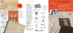 Commemorating WWI and the Anzac Centenary brochure