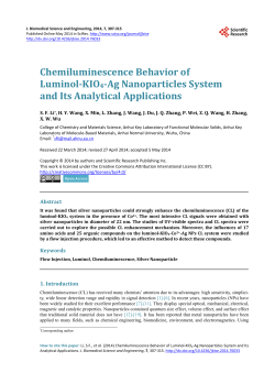 Chemiluminescence Behavior of Luminol-KIO4