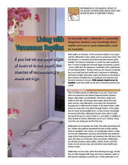 Living with venomous reptiles