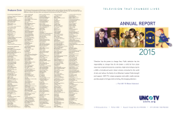 television that changes lives - UNC-TV