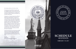 schedule - Junior Parents Weekend