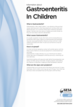 Gastroenteritis In Children - Gastroenterological Society of Australia