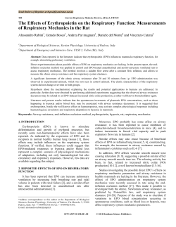The Effects of Erythropoietin on the Respiratory Function