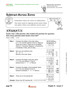 Subtract Across Zeros - MathCoach Interactive